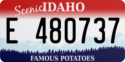ID license plate E480737