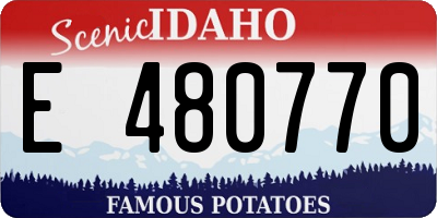 ID license plate E480770