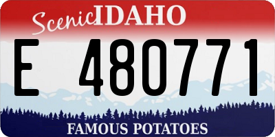 ID license plate E480771
