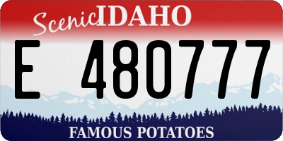 ID license plate E480777