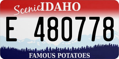 ID license plate E480778