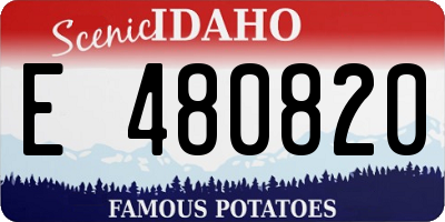 ID license plate E480820