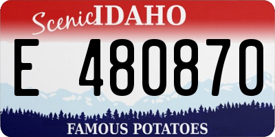 ID license plate E480870