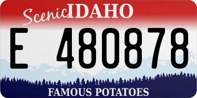 ID license plate E480878