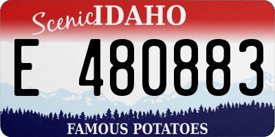 ID license plate E480883