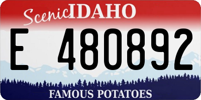 ID license plate E480892