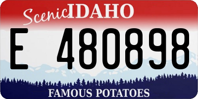 ID license plate E480898