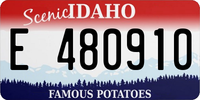 ID license plate E480910