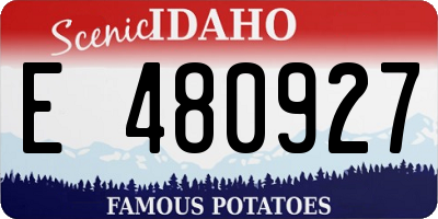 ID license plate E480927