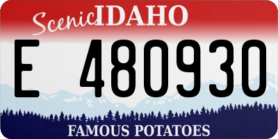 ID license plate E480930