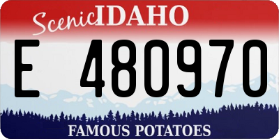 ID license plate E480970