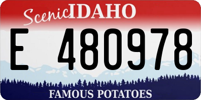 ID license plate E480978