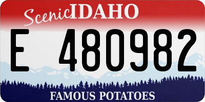 ID license plate E480982