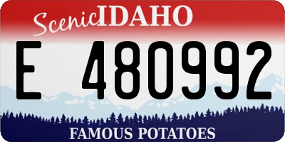 ID license plate E480992
