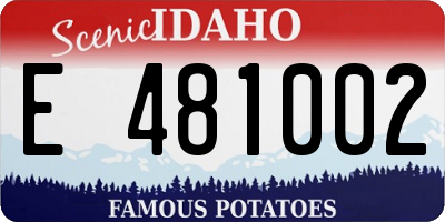 ID license plate E481002