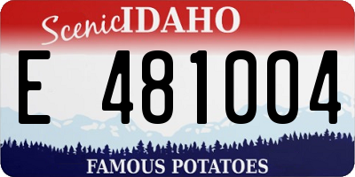 ID license plate E481004