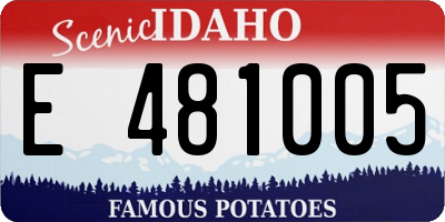 ID license plate E481005