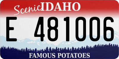 ID license plate E481006