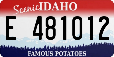 ID license plate E481012