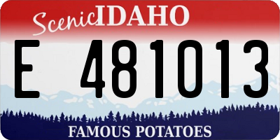 ID license plate E481013