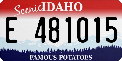 ID license plate E481015