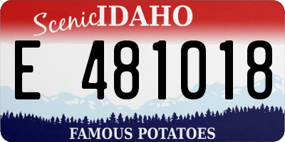 ID license plate E481018