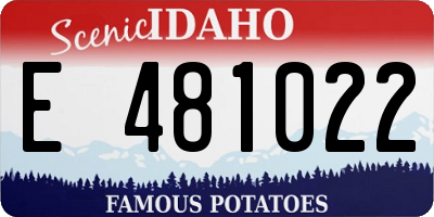 ID license plate E481022