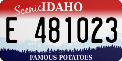 ID license plate E481023