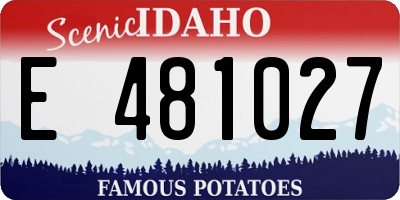 ID license plate E481027
