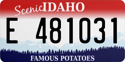 ID license plate E481031