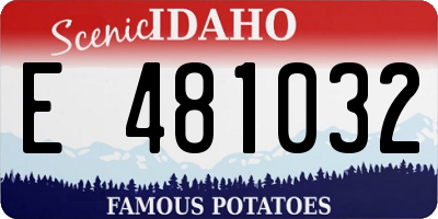 ID license plate E481032