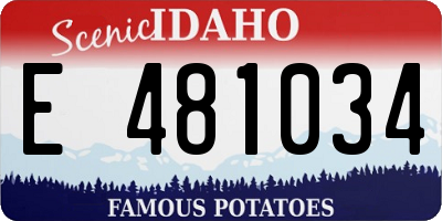 ID license plate E481034