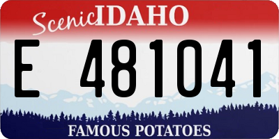 ID license plate E481041