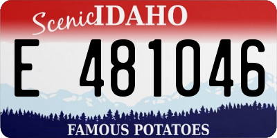 ID license plate E481046