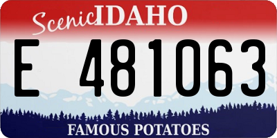 ID license plate E481063