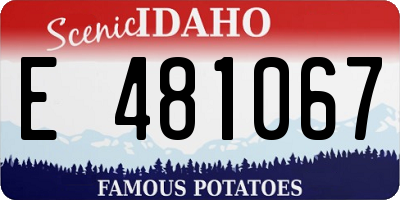 ID license plate E481067
