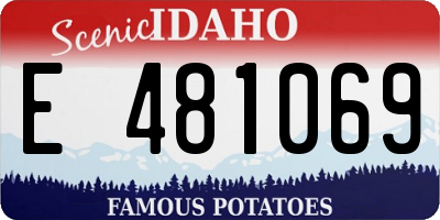 ID license plate E481069