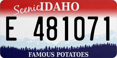 ID license plate E481071
