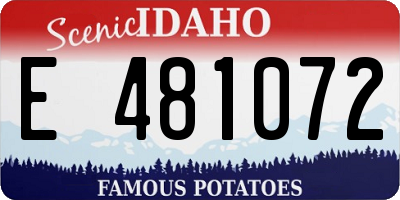 ID license plate E481072