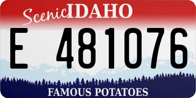 ID license plate E481076