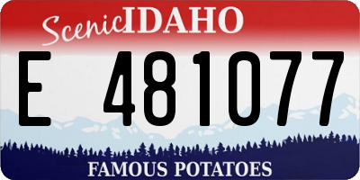 ID license plate E481077