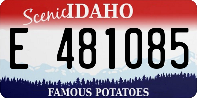 ID license plate E481085