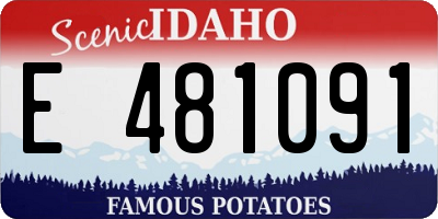 ID license plate E481091