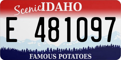 ID license plate E481097