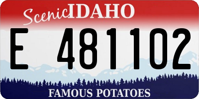 ID license plate E481102