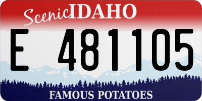 ID license plate E481105