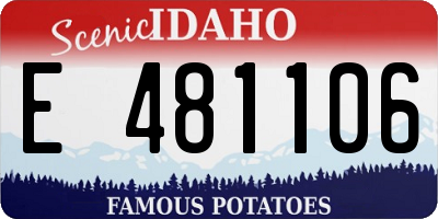 ID license plate E481106
