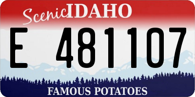 ID license plate E481107