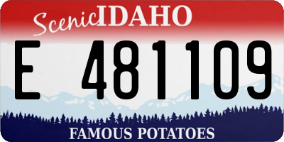 ID license plate E481109