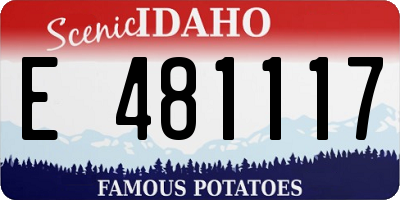 ID license plate E481117